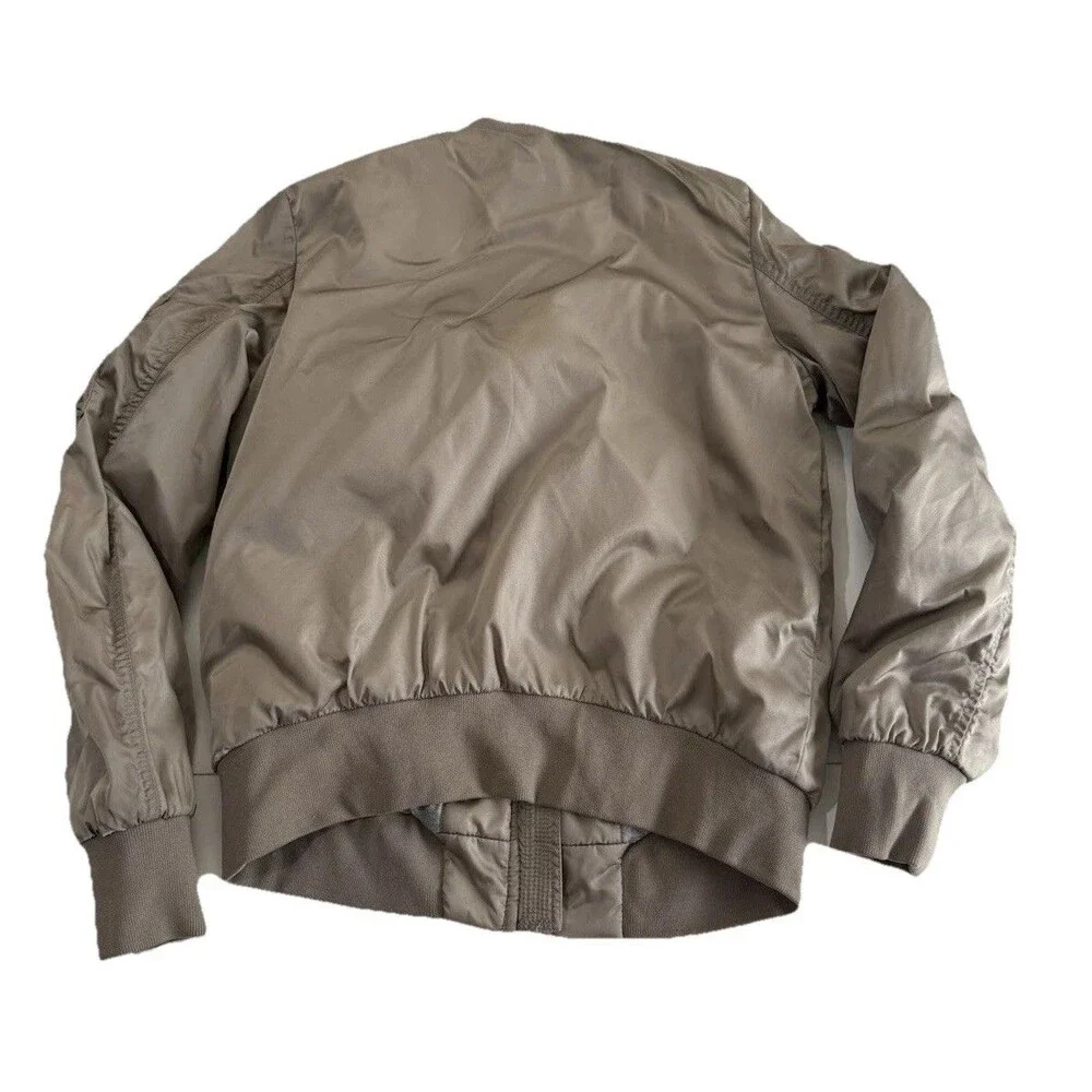 The Group by BABATON Modern Taupe Zip Pocket GILMAN Bomber Jacket Womens sz S - Picture 11 of 16